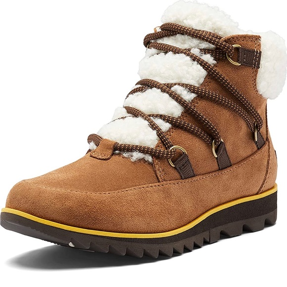 SOREL HARLOW LACE COZY WATERPROOF VELVET TAN BROWN SIZE: 8 - Picture 3 of 6